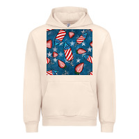 Sandshell 4th uf july strawberries seamless pattern Urban Hoodie - BundleAndBundleShop