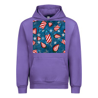 Tulip 4th uf july strawberries seamless pattern Urban Hoodie - BundleAndBundleShop