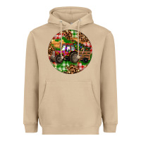 Mushroom Christmas Farm Red Tractor Heavyweight Hoodie - RanaPortraitStore