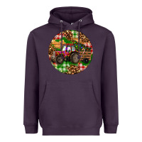 Plum Christmas Farm Red Tractor Heavyweight Hoodie - RanaPortraitStore