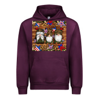 Mauve Wine camouflage gnomes american flag star leopard Urban Hoodie - Artiststas