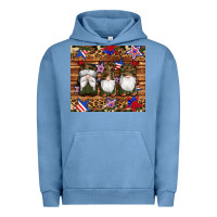 Pigment Pebble Blue camouflage gnomes american flag star leopard Urban Hoodie - Artiststas