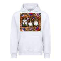 White camouflage gnomes american flag star leopard Urban Hoodie - Artiststas
