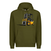 Army Green forklift Premium Hoodie - Artiststas
