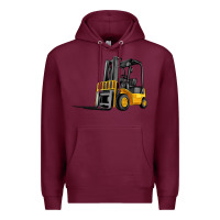 Burgundy forklift Premium Hoodie - Artiststas