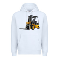White forklift Premium Hoodie - Artiststas