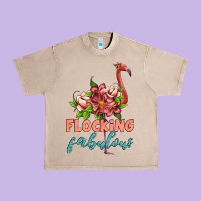 Flamingo Flocking Fabulous Urban Heavy Tee Designed By Artiststas