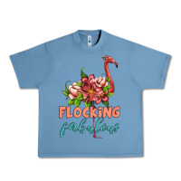 Pebble Blue flamingo flocking fabulous Urban Heavy Tee - Artiststas