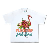 White flamingo flocking fabulous Urban Heavy Tee - Artiststas