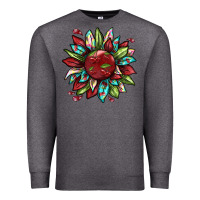 Charcoal Heather Cherry sunflower Premium Sweatshirt - texasbilliewilder