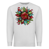 Dove Grey Cherry sunflower Premium Sweatshirt - texasbilliewilder