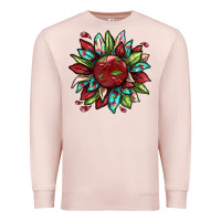 Pale Pink Cherry sunflower Premium Sweatshirt - texasbilliewilder