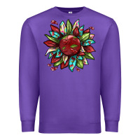 Purple Cherry sunflower Premium Sweatshirt - texasbilliewilder