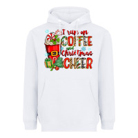 White i run on coffee and christmas cheer Heavyweight Hoodie - Zillion Design Studio