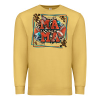 Antique Gold American football mama with leopard Premium Sweatshirt - Zillion Design Studio
