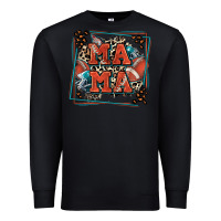 Black American football mama with leopard Premium Sweatshirt - Zillion Design Studio