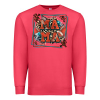 Cardinal American football mama with leopard Premium Sweatshirt - Zillion Design Studio