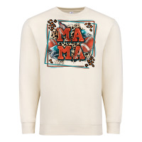 American Football Mama With Leopard Premium Sweatshirt | Teevron