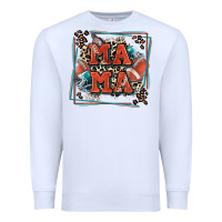 White American football mama with leopard Premium Sweatshirt - Zillion Design Studio