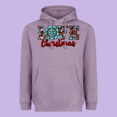Heavyweight Hoodie Western Gemstone Christmas Love