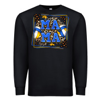 Black volleyball mama with leopard Premium Sweatshirt - Zillion Design Studio