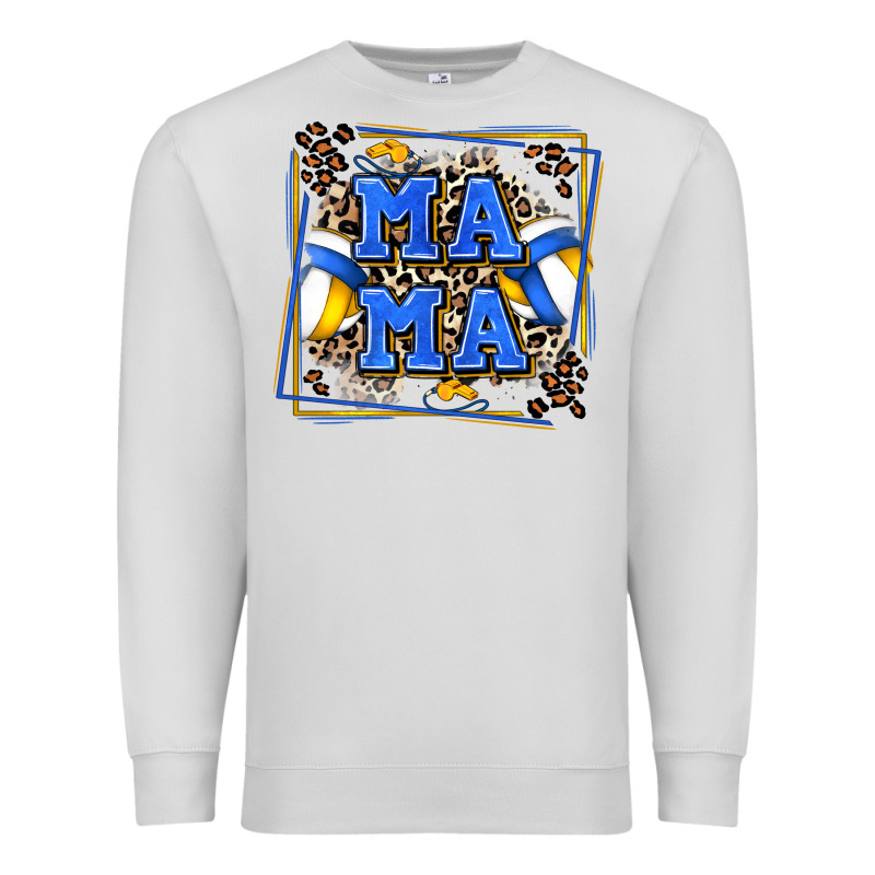 Volleyball Mama With Leopard Premium Sweatshirt by Zillion Design Studio | Teevron