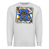 Dove Grey volleyball mama with leopard Premium Sweatshirt - Zillion Design Studio