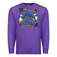 Purple volleyball mama with leopard Premium Sweatshirt - Zillion Design Studio
