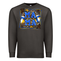 Smoke volleyball mama with leopard Premium Sweatshirt - Zillion Design Studio