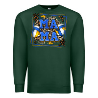 Sports Green volleyball mama with leopard Premium Sweatshirt - Zillion Design Studio