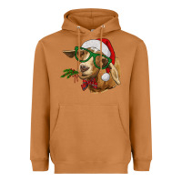 Meerkat Christmas Glasses Goat Heavyweight Hoodie - RanaPortraitStore