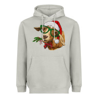Moon Dust Christmas Glasses Goat Heavyweight Hoodie - RanaPortraitStore