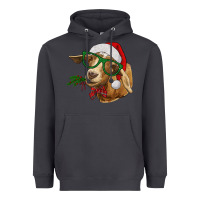 Smoke Christmas Glasses Goat Heavyweight Hoodie - RanaPortraitStore