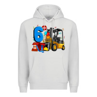 Dove Grey forklift birthday six Premium Hoodie - Artiststas