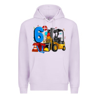 Lilac forklift birthday six Premium Hoodie - Artiststas