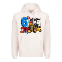 Pale Pink forklift birthday six Premium Hoodie - Artiststas