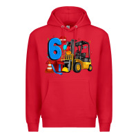 Red forklift birthday six Premium Hoodie - Artiststas