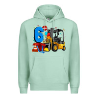 Seafoam forklift birthday six Premium Hoodie - Artiststas