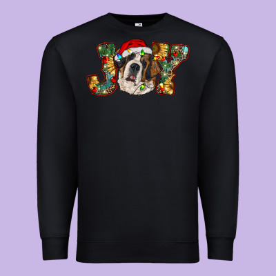 Saint Bernard Christmas Joy, Premium Sweatshirt Designed By Ranaportraitstore