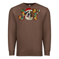 Chestnut Saint Bernard Christmas joy, Premium Sweatshirt - RanaPortraitStore
