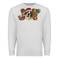 Dove Grey Saint Bernard Christmas joy, Premium Sweatshirt - RanaPortraitStore