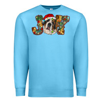 Ocean Blue Saint Bernard Christmas joy, Premium Sweatshirt - RanaPortraitStore