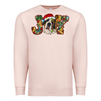 Pale Pink Saint Bernard Christmas joy, Premium Sweatshirt - RanaPortraitStore