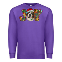 Purple Saint Bernard Christmas joy, Premium Sweatshirt - RanaPortraitStore