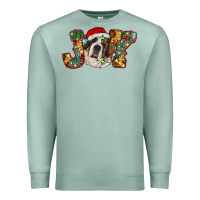 Seafoam Saint Bernard Christmas joy, Premium Sweatshirt - RanaPortraitStore