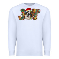 White Saint Bernard Christmas joy, Premium Sweatshirt - RanaPortraitStore