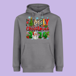 Family Christmas 2024 Heavyweight Hoodie Designed By Zillion Design Studio