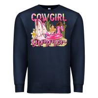 Navy cowgirl summer Premium Sweatshirt - texasbilliewilder