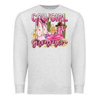 Oatmeal Heather cowgirl summer Premium Sweatshirt - texasbilliewilder