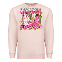 Pale Pink cowgirl summer Premium Sweatshirt - texasbilliewilder